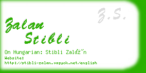 zalan stibli business card